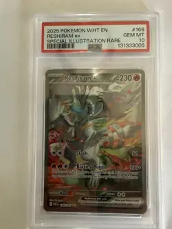 Pokemon TCG Reshiram EX White Flare Card 166/086 PSA 10 - Image 1