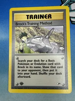 Brock’s Training Method 106/132 1st Edition Gym Heroes WOTC Pokemon Card - Image 1