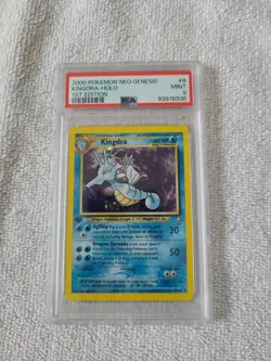 PSA 9 Swirled Kingdra 8/111 Neo Genesis 2000 Holo 1st Edition Pokemon Card - Image 1