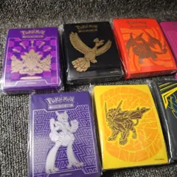 POKEMON Standard 65 Card Sleeve Pack Lot Of 9 Premium Sleeves Charizard Pikachu - Image 2