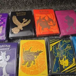 POKEMON Standard 65 Card Sleeve Pack Lot Of 9 Premium Sleeves Charizard Pikachu - Image 3