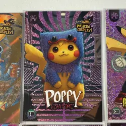 Pokemon Pikachu Cosplay FE Holiday Exclusive Foil Hits. Non Tcg Fan Art Cards. 2 - Image 3