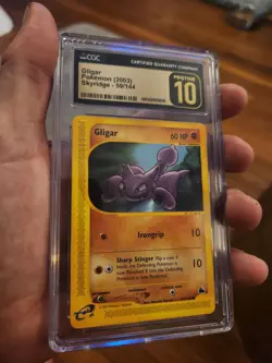 (POP 1) CGC 10 PRISTINE Gligar 59/144 Pokemon Skyridge Card 2003 - Image 1