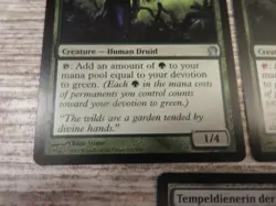 3x Karametra's Acolyte - Journey Into Nyx - NM - 2x English 1x German - OOP MTG - Image 2