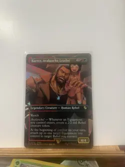 Barret, Avalanche Leader (Borderless) (Chocobo Track Foil) Commander: Final... - Image 1