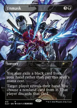 1 x Unmask - Foil - Borderless - Secret Lair - NM-Mint - MTG - Image 1