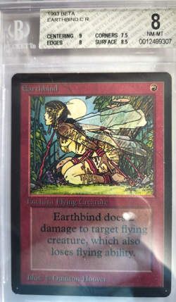 MTG - Beta - Earthbind - Beckett Graded 8 - Image 1