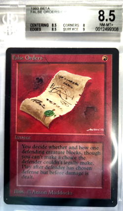 MTG - 1993 Beta - False Orders - Beckett Graded 8.5 - Image 1