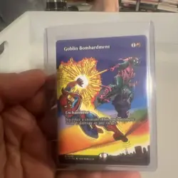 MTG Goblin Bombardment 0023 (Borderless) [Marvels Spider-Man Near Mint] - Image 1