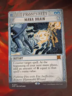 Mana Drain OTJ Breaking News Mint 0011 MTG OTP Mythic Unplayed NM - Image 1