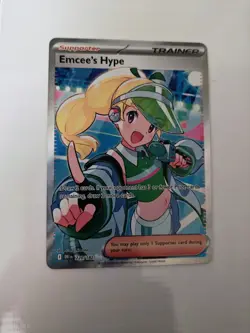 Pokemon Emcee's Hype 220/182 Sv10: Destined Rivals Holo. N/M Or Better Condition - Image 1