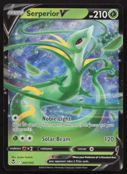 Pokemon TCG SWSH12: Silver Tempest #007/195 Serperior V NM - Image 1