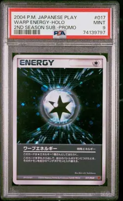 2004 Pokemon Japanese Play Promo Warp Energy Holo 2nd Season PSA 9 - Image 1