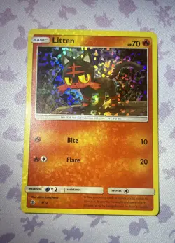 Litten 3/12 McDonald's Promos 2017 Promo Holo Pokemon TCG Moderate Play MP - Image 1