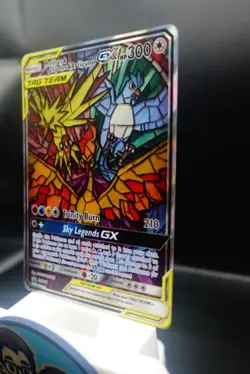 Pokemon TCG Moltres Zapdos Articuno GX SM210 Stained Glass Promos Holo - Image 4