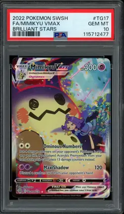 Pokemon PSA 10 Mimikyu VMAX TG17/TG30 Brilliant Stars Ultra Rare Mint - Image 1