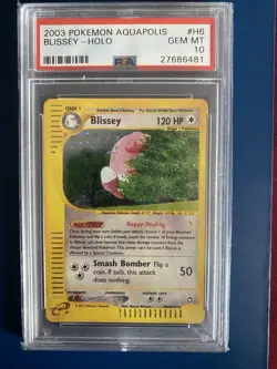 2003 POKEMON AQUAPOLIS H6 BLISSEY-HOLO PSA 10! - Image 1