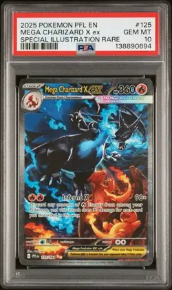 Pokemon 2025 Mega Charizard X ex 125/094 SIR Phantasmal Flames GEM MINT PSA 10 - Image 1