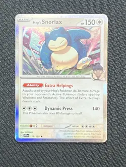 Pokemon TCG Hop's Snorlax Journey Together 117/159 Holo Rare LP Condition - Image 1
