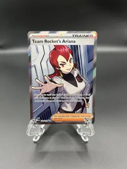 Pokemon TCG Trainer Team Rocket's Ariana Rocket Ultra Rare Holo - Image 1