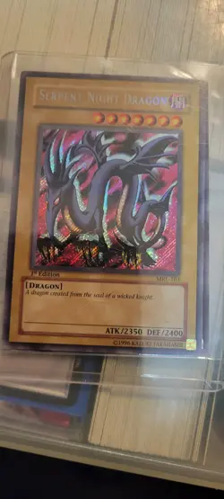 YUGIOH SERPENT NIGHT DRAGON MRL-103 HOLO 1st Edition NEVER PLAYED Mint - Image 3