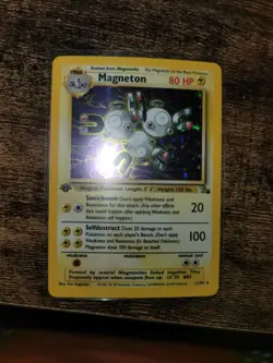 1st edition Pokemon Magneton Holo Base Set 11/62 English 1999 TCG Card - Image 2