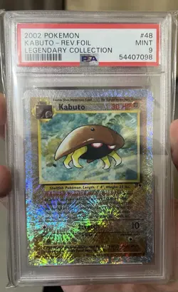 Kabuto KING LEGENDARY COLLECTION PSA 9 Holo Reverse Pokemon card LOW POp - Image 1