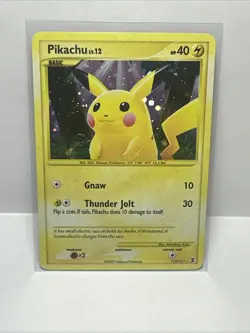Pikachu #112/111 Rising Rivals Secret Rare Holo Pokemon Card TCG 2009 LP-MP - Image 1
