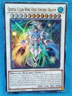 YuGiOh Cards - Crystal Clear Wing Over Synchro Dragon - SUDA-EN039 - Near Mint - Image 1