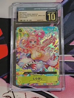Shirahoshi OP03-116 Pristine CGC 10 Bandai Games Fest 23-24 One Piece Card Jpn - Image 1