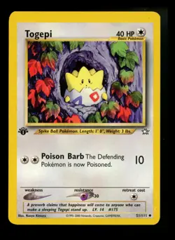 1st Edition Togepi 51/111 Neo Genesis 2000 WOTC Pokemon Card TCG - Image 1