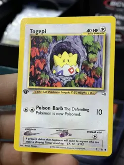 1st Edition Togepi 51/111 Neo Genesis 2000 WOTC Pokemon Card TCG - Image 3