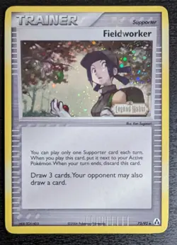Pokemon Cards EX Legend Maker 73/92 Fieldworker Trainer HOLO 2006 - Image 1