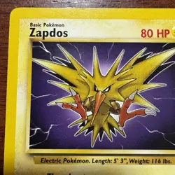 1995 Pokemon Trading Card Game Zapdos 30/62 Rare Card NM Condition - Image 4