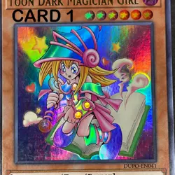 YuGiOh Toon Dark Magician Girl DUPO-EN041 1st Edition Ultra Rare [LP] - Image 3