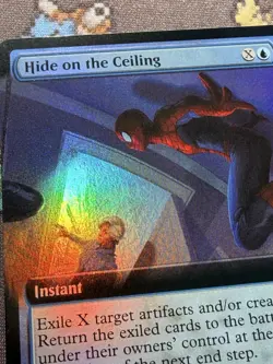 Hide On The Ceiling Borderless Rare Foil MTG Spider-Man Magic The Gathering - Image 1