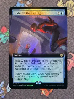 Hide On The Ceiling Borderless Rare Foil MTG Spider-Man Magic The Gathering - Image 2
