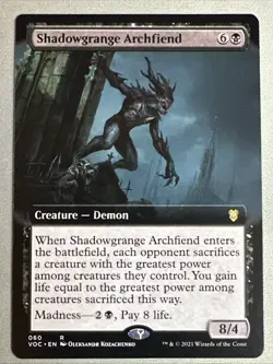 MTG / Shadowgrange Archfiend / VOC / #60 / Regular (Extended Art) / Rare / NM - Image 1