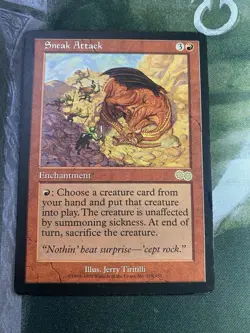 1x Sneak Attack - Urza's Saga, MP, MTG - Image 1