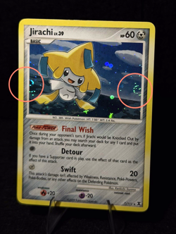 Pokemon TCG Jirachi 7/111 Rising Rivals Holo with 2 SWIRLS - NM - Image 1