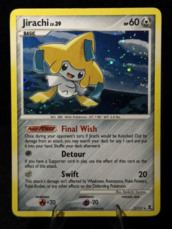 Pokemon TCG Jirachi 7/111 Rising Rivals Holo with 2 SWIRLS - NM - Image 2