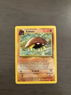 Pokemon TCG Kabuto W Gold Stamp Wizards Promo, WOTC 50/62 - Image 1