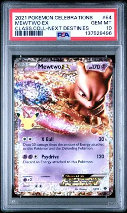 PSA 10 2021 POKEMON CELEBRATIONS CLASSIC COLLECTION 54 MEWTWO EX - Image 1