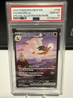 2023 POKEMON MEW EN-151 #199 CHARIZARD ex SPECIAL ILLUSTRATION RARE PSA 10 - Image 1