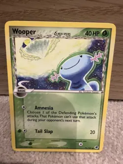 Pokemon TCG Wooper (Delta Species) EX Dragon Frontiers 71/101 Regular Common LP - Image 1