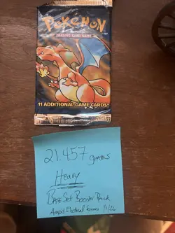 1999 Heavy Sealed Pack 21.4g OG Pokemon TCG WOTC Era Base Set(1 Pack) - Image 2