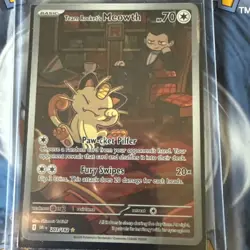 Team Rocket’s Meowth 203/182 Illustration Rare - Pokemon Destined Rivals - NM - Image 1