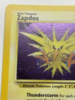 1999 POKEMON FOSSIL CORNER HOLO ERROR #15 ZAPDOS HOLO RARE LP - Image 5