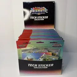 Pokemon Prismatic Evolutions Tech Sticker Collection (Lot of 13) Sealed W/Box - Image 1