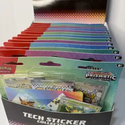 Pokemon Prismatic Evolutions Tech Sticker Collection (Lot of 13) Sealed W/Box - Image 2